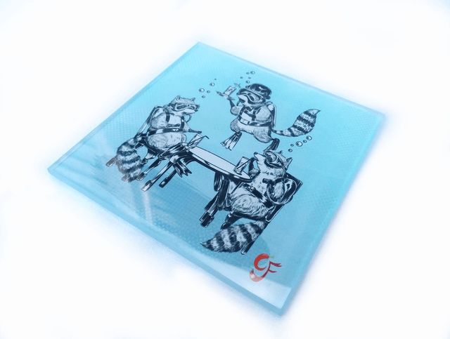 Glass coaster