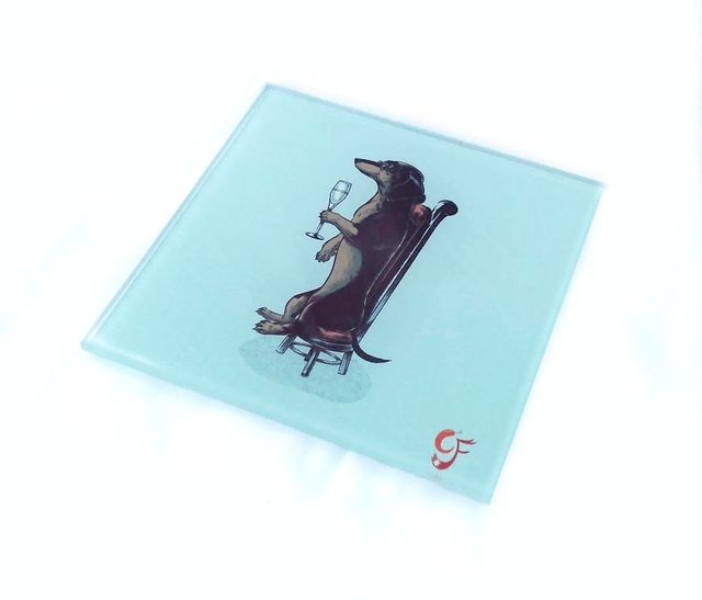 Glass coaster