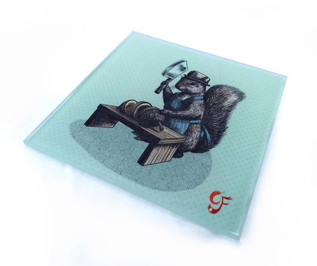 Glass coaster